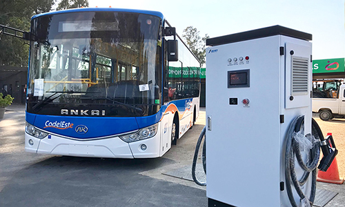 The first electric bus of Canelones, Uruguay with SSE EV charger hits the road 